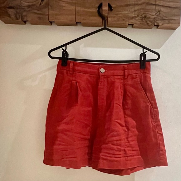 Linen high waist shorts - Picture 1 of 4